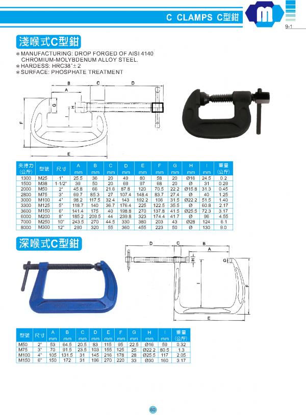 C型鉗 9-1